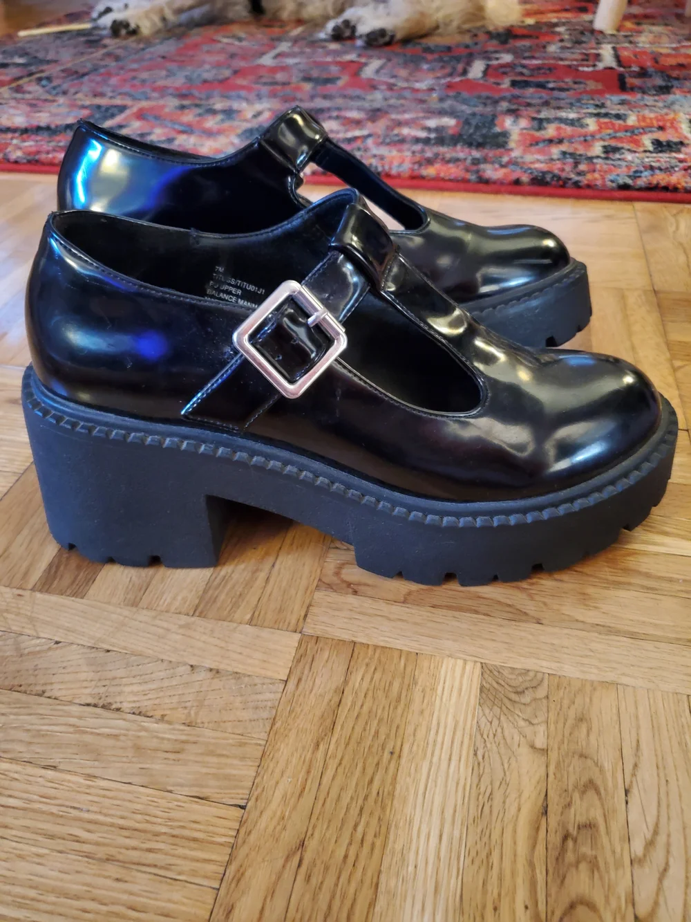 Madden Girl Black Patent Mary Jane Platform Shoes